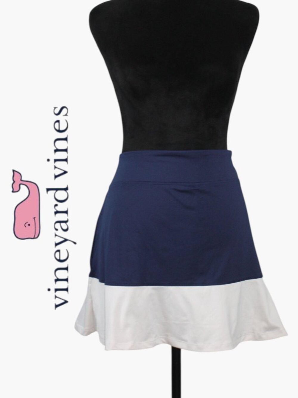 Vineyard Vines Performance Navy & White Skort Size 14